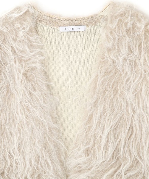 ETRE TOKYO（エトレトウキョウ）の「ダブルフェイスヘアリーニットカーディガン（カーディガン/ボレロ・レディース・ピンク/ライトベージュ・FREE）」の18枚目の写真