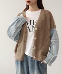 デニムコンビニットカーディガン