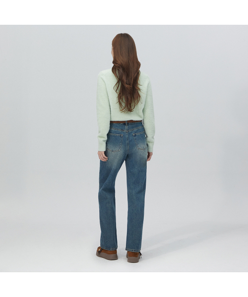 LAP(ラップ)の「起毛前ポケットウォッシングストレートパンツ AR4DPA64(デニムパンツ・レディース・インディゴブルー・SMALL/MEDIUM)」の2枚目の写真