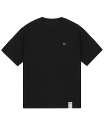 [UNISEX-24]ドローイングクローバー半袖Tシャツ_ブラック