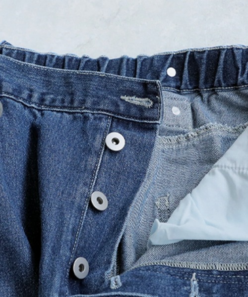 antiqua(アンティカ)の「デニムサロペットスカート(デニムスカート・レディース・ブルー系その他/インディゴブルー・LARGE/MEDIUM)」の19枚目の写真