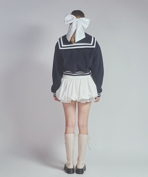 lilLilly(リルリリー)の「スウェットバルーンミニスカート(スカート・レディース・ブルー/ブラック/ホワイト・FREE)」の19枚目の写真