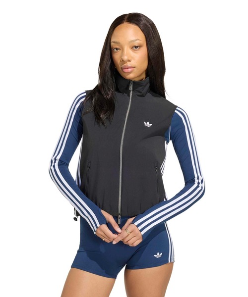 adidas(アディダス)の「adidas ADILENIUM 5.0 SLEEVELESS TRACK TOP / アディダス スリーブレス トラックトップ(その他アウター・レディース・ブラック・S/M/L)」の12枚目の写真