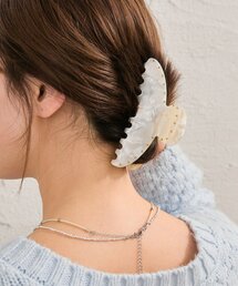 マーブルラウンドヘアクリップ