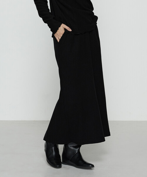 Gabardine K.T（ギャバジンケーティー）の「ニットコール タイトスカート（スカート・レディース・ブラック/グレー/ライトグレー/ネイビー・9号/7号）」の2枚目の写真