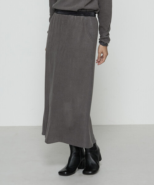 Gabardine K.T（ギャバジンケーティー）の「ニットコール タイトスカート（スカート・レディース・ブラック/グレー/ライトグレー/ネイビー・9号/7号）」の5枚目の写真