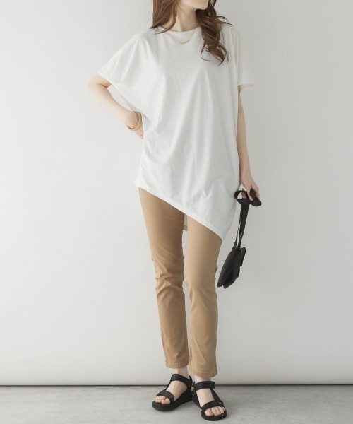 aity(アイティ)の「紐付きウエストゴムツイルパンツ スキニー 美シルエット ストレッチ(チノパンツ・レディース・ブラック/カーキ/ベージュ・M/L/LL/3L/4L)」の3枚目の写真