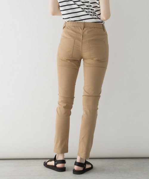 aity(アイティ)の「紐付きウエストゴムツイルパンツ スキニー 美シルエット ストレッチ(チノパンツ・レディース・ブラック/カーキ/ベージュ・M/L/LL/3L/4L)」の10枚目の写真