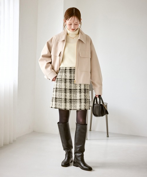 ファンシーツイードチェックミニスカート（スカート）｜ROPE' PICNIC