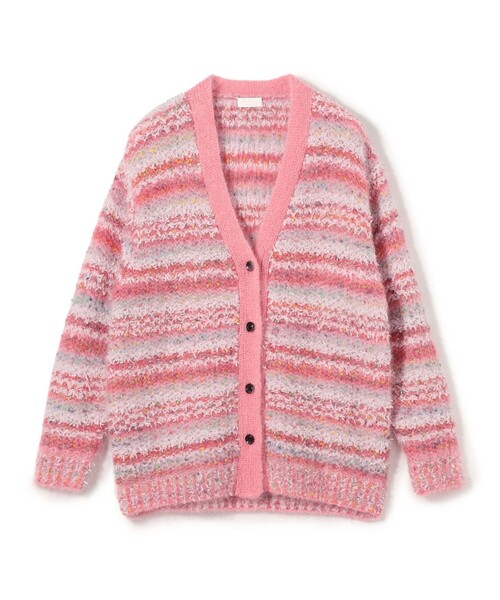 セール】ミックスボーダー Vネックカーディガン（カーディガン/ボレロ
