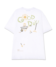 グッデイ スーピマコットン ラウンドネック 半袖Tシャツ_ホワイト