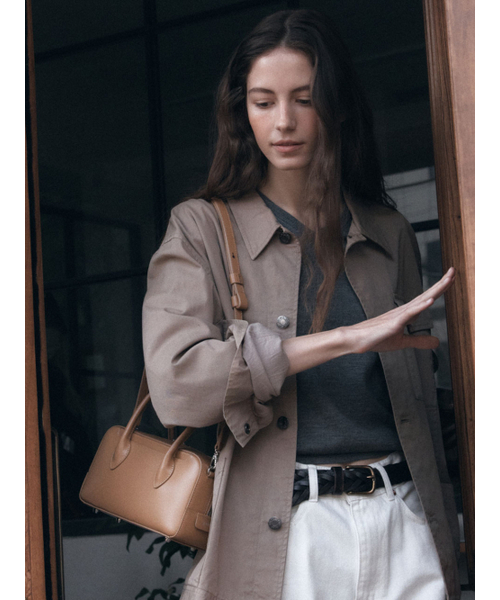 DEMERIEL（ドゥメリエル）の「Bowling Bag Medium Beige（ショルダーバッグ・レディース・その他・FREE）」の2枚目の写真