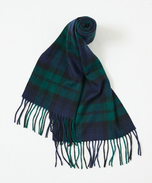 ABAHOUSE | ウール×カシミヤ　チェック マフラー / ON・OFF兼用(マフラー)