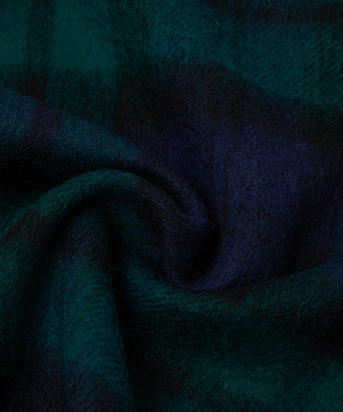 ABAHOUSE(アバハウス)の「ウール×カシミヤ チェック マフラー / ON・OFF兼用(マフラー・メンズ・アイボリー/ホワイト/ネイビー・フリー)」の13枚目の写真