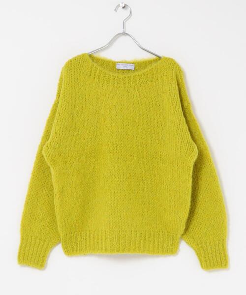 TRICOTS JEAN MARC（トリコットジーンマルク）の「『別注』TRICOTS JEAN MARC×DOORS　boat neck loose knit（ニット/セーター・レディース・ネイビー/イエロー/ピンク/グレー・ONE）」の17枚目の写真