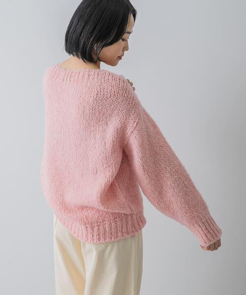 TRICOTS JEAN MARC（トリコットジーンマルク）の「『別注』TRICOTS JEAN MARC×DOORS　boat neck loose knit（ニット/セーター・レディース・ネイビー/イエロー/ピンク/グレー・ONE）」の15枚目の写真