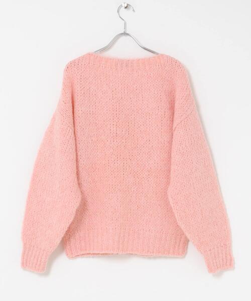 TRICOTS JEAN MARC（トリコットジーンマルク）の「『別注』TRICOTS JEAN MARC×DOORS　boat neck loose knit（ニット/セーター・レディース・ネイビー/イエロー/ピンク/グレー・ONE）」の6枚目の写真