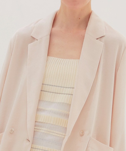 DRESSLAVE（ドレスレイブ）の「velvet satin relaxy jacket(ベルベットサテンリラクシージャケット)（テーラードジャケット・レディース・ブラック/ホワイト・38）」の5枚目の写真