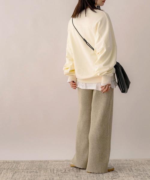 NOAHL(ノアル)の「【NOAHL】リブニットワイドパンツ(その他パンツ・レディース・ベージュ系/ブラウン・L/M)」の6枚目の写真