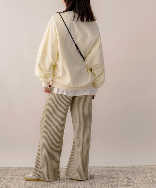 NOAHL(ノアル)の「【NOAHL】リブニットワイドパンツ(その他パンツ・レディース・ベージュ系/ブラウン・L/M)」の13枚目の写真