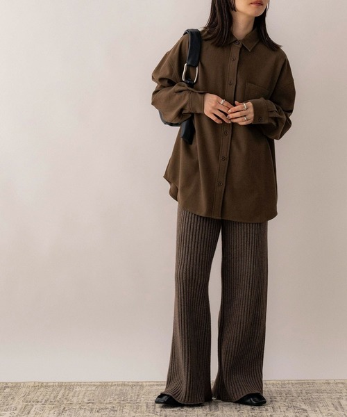 NOAHL(ノアル)の「【NOAHL】リブニットワイドパンツ(その他パンツ・レディース・ベージュ系/ブラウン・L/M)」の17枚目の写真