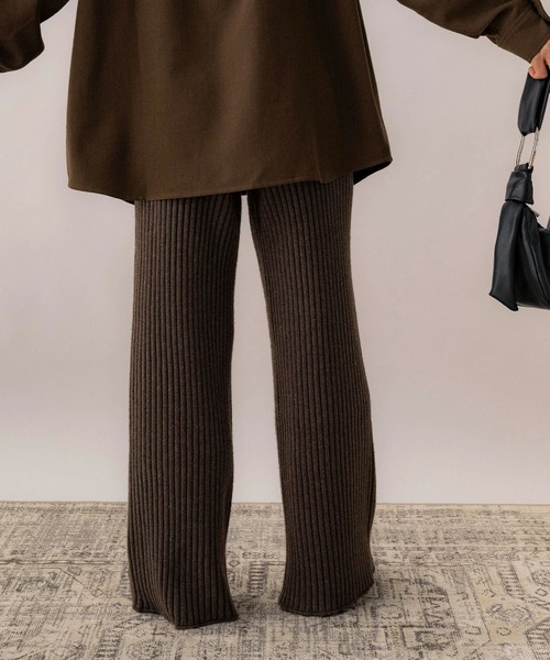 NOAHL(ノアル)の「【NOAHL】リブニットワイドパンツ(その他パンツ・レディース・ベージュ系/ブラウン・L/M)」の21枚目の写真