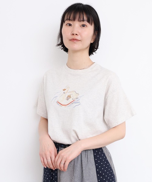 l'atelier du savon(アトリエドサボン)の「春の行楽びよりTシャツ(Tシャツ/カットソー・レディース・ホワイト/オートミール・FREE)」の20枚目の写真