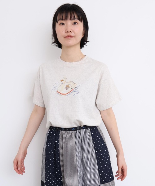 l'atelier du savon(アトリエドサボン)の「春の行楽びよりTシャツ(Tシャツ/カットソー・レディース・ホワイト/オートミール・FREE)」の21枚目の写真