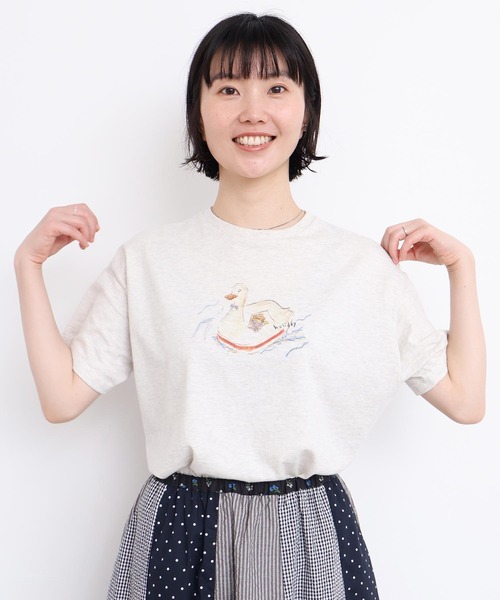 l'atelier du savon(アトリエドサボン)の「春の行楽びよりTシャツ(Tシャツ/カットソー・レディース・ホワイト/オートミール・FREE)」の19枚目の写真