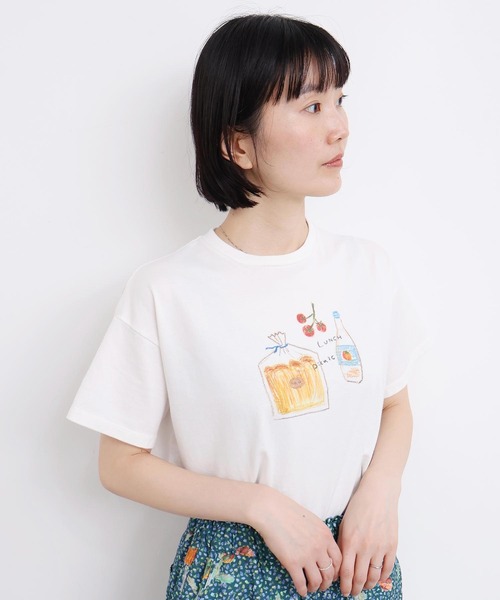 l'atelier du savon(アトリエドサボン)の「春の行楽びよりTシャツ(Tシャツ/カットソー・レディース・ホワイト/オートミール・FREE)」の11枚目の写真
