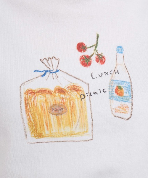 l'atelier du savon(アトリエドサボン)の「春の行楽びよりTシャツ(Tシャツ/カットソー・レディース・ホワイト/オートミール・FREE)」の8枚目の写真