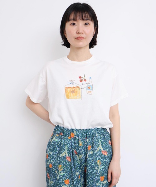 l'atelier du savon(アトリエドサボン)の「春の行楽びよりTシャツ(Tシャツ/カットソー・レディース・ホワイト/オートミール・FREE)」の13枚目の写真