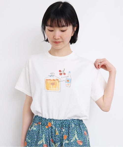 l'atelier du savon(アトリエドサボン)の「春の行楽びよりTシャツ(Tシャツ/カットソー・レディース・ホワイト/オートミール・FREE)」の12枚目の写真