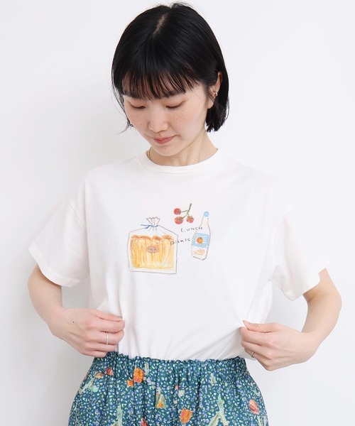 l'atelier du savon(アトリエドサボン)の「春の行楽びよりTシャツ(Tシャツ/カットソー・レディース・ホワイト/オートミール・FREE)」の15枚目の写真