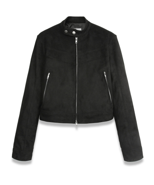 DOFFSEPT（ドフセプト）の「Vegan Leather Suede Racer Jacket in Black（ライダースジャケット・レディース・その他・FREE）」の2枚目の写真