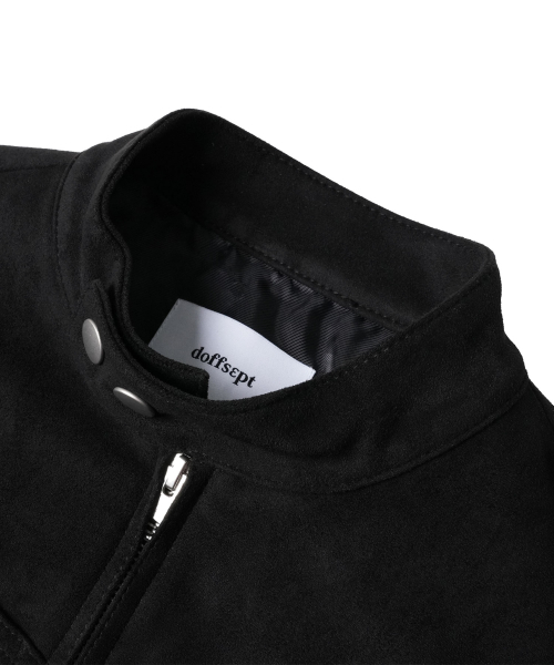 DOFFSEPT（ドフセプト）の「Vegan Leather Suede Racer Jacket in Black（ライダースジャケット・レディース・その他・FREE）」の4枚目の写真