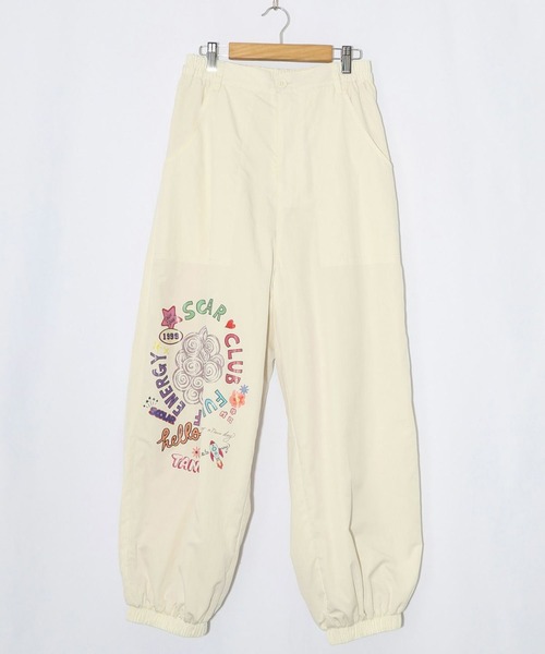 ScoLar(スカラー) ポップ柄裏フリースあったかナイロンパンツ（その他