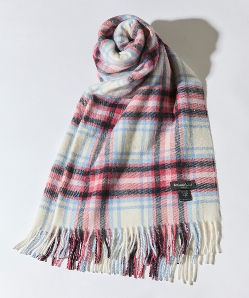 セール】【Joshua Ellis】Classic Bruched Check Plaid Scarf RWC