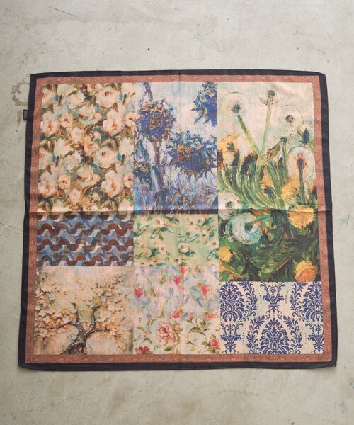 LOUNGEDRESS（ラウンジドレス）の「【GALENA/ガレナ】アートプリントスカーフ（バンダナ/スカーフ・レディース・ブラック・FREE）」の2枚目の写真