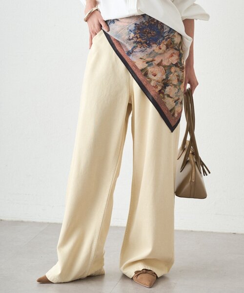 LOUNGEDRESS（ラウンジドレス）の「【GALENA/ガレナ】アートプリントスカーフ（バンダナ/スカーフ・レディース・ブラック・FREE）」の4枚目の写真