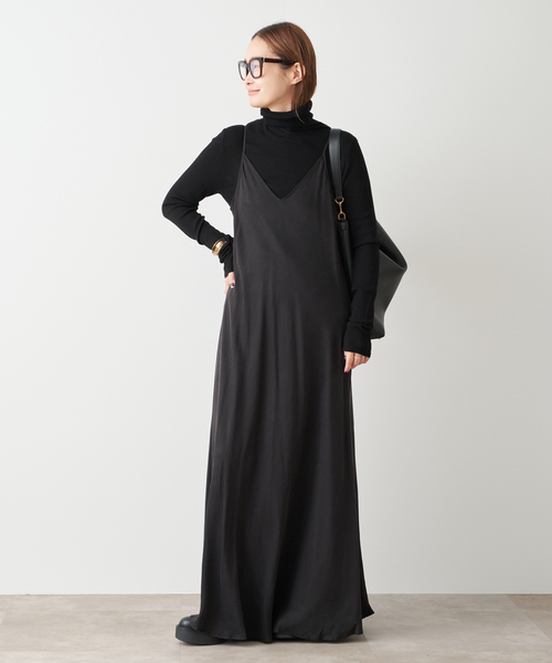 Deuxieme Classe(ドゥーズィエムクラス)の「*Cu/R Camisole ドレス(ワンピース・レディース・ブラック・36/38)」の2枚目の写真