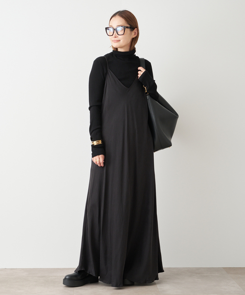 Deuxieme Classe(ドゥーズィエムクラス)の「*Cu/R Camisole ドレス(ワンピース・レディース・ブラック・36/38)」の3枚目の写真