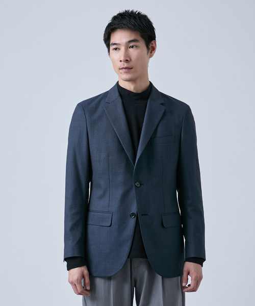 セール】ウールポリエステル ミルドツイル 2ボタンジャケット
