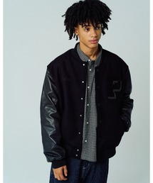 ADAM PATEK（アダムパテック）の「【ADAMPATEK/アダムパテック】leather sleeves varsity jacket ヴァーシティージャケット（スタジャン）」