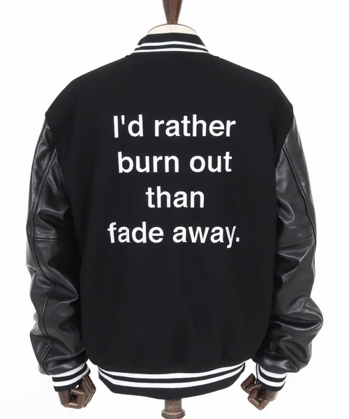ADAM PATEK（アダムパテック）の「【ADAMPATEK/アダムパテック】leather sleeves varsity jacket ヴァーシティージャケット（スタジャン・メンズ・ブラック×ホワイト/ブラック×ブラック・1/2）」の21枚目の写真