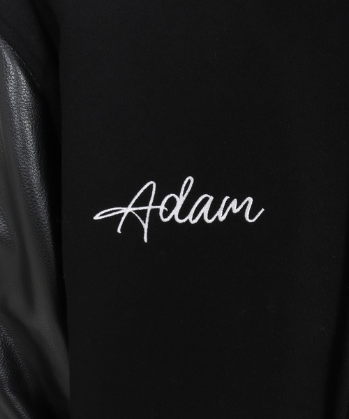ADAM PATEK（アダムパテック）の「【ADAMPATEK/アダムパテック】leather sleeves varsity jacket ヴァーシティージャケット（スタジャン・メンズ・ブラック×ホワイト/ブラック×ブラック・1/2）」の16枚目の写真
