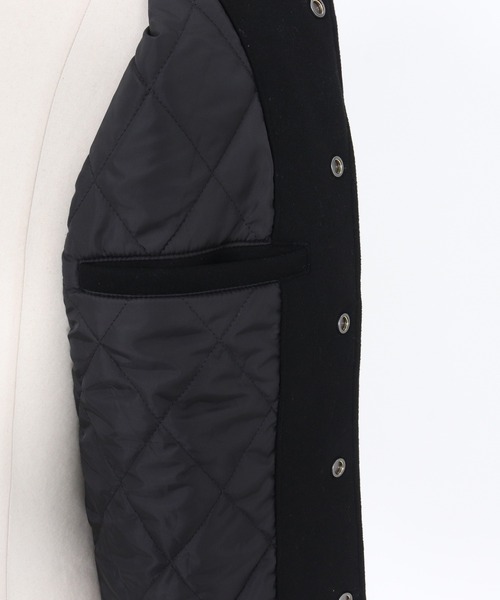 ADAM PATEK（アダムパテック）の「【ADAMPATEK/アダムパテック】leather sleeves varsity jacket ヴァーシティージャケット（スタジャン・メンズ・ブラック×ホワイト/ブラック×ブラック・1/2）」の15枚目の写真