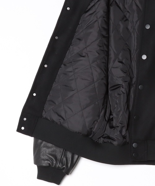 ADAMPATEK/アダムパテック】leather sleeves varsity jacket ヴァー