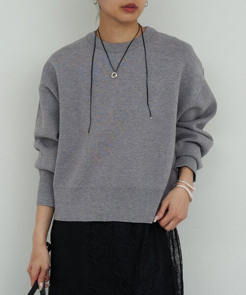 GALLARDAGALANTE（ガリャルダガランテ）の「スウェットライククルーニット（Tシャツ/カットソー・レディース・グレー/レッド/ホワイト・FREE）」の12枚目の写真