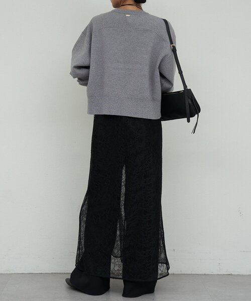 GALLARDAGALANTE（ガリャルダガランテ）の「スウェットライククルーニット（Tシャツ/カットソー・レディース・グレー/レッド/ホワイト・FREE）」の17枚目の写真